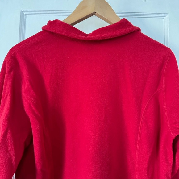 Lands’ End Red Long Sleeve Fleece Half Zip Pullover - Picture 7 of 9